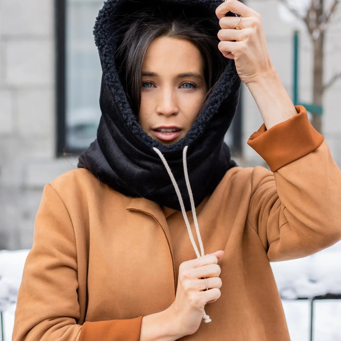 Velvet Reversible Hood Collar