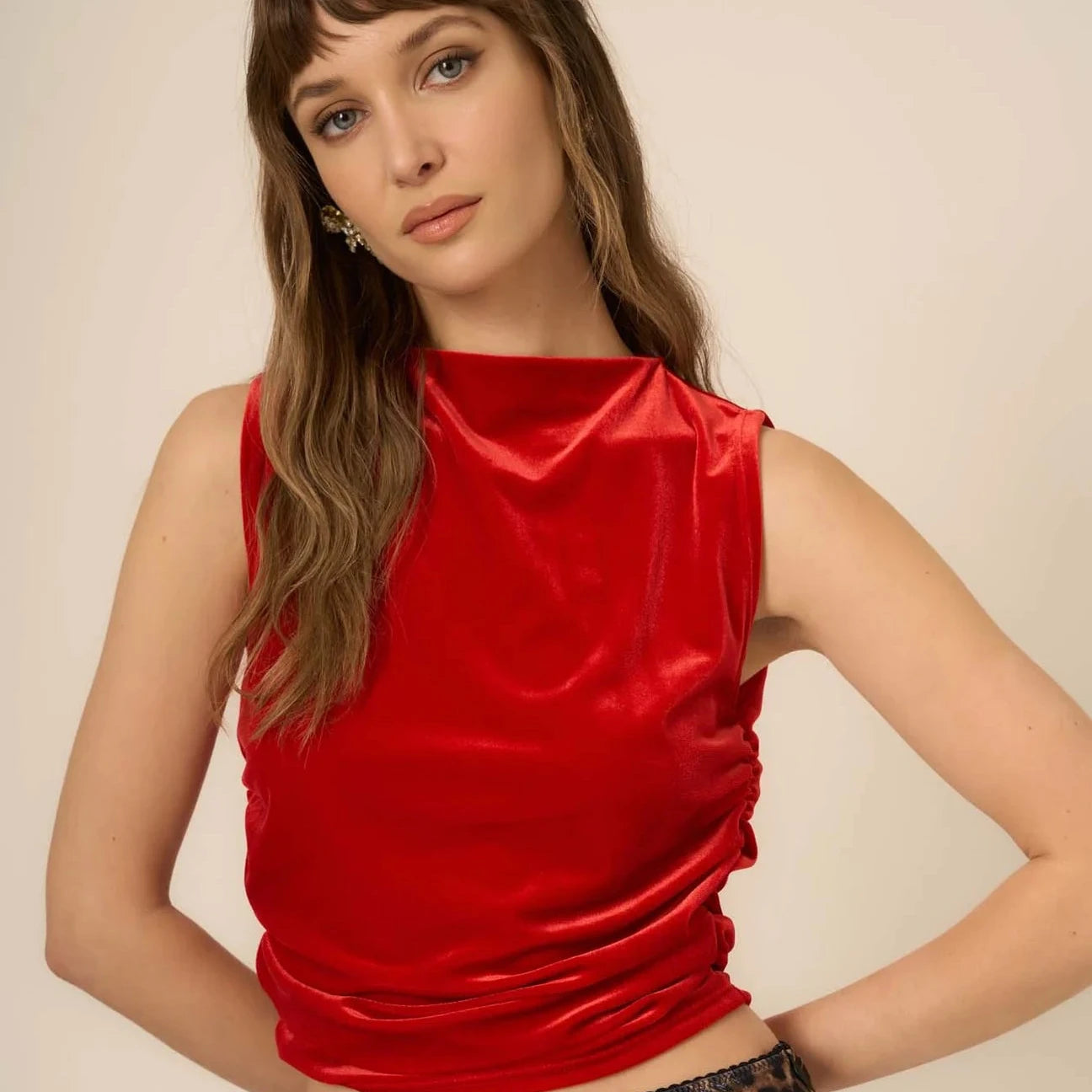 On Repeat Ruched - Candy Red