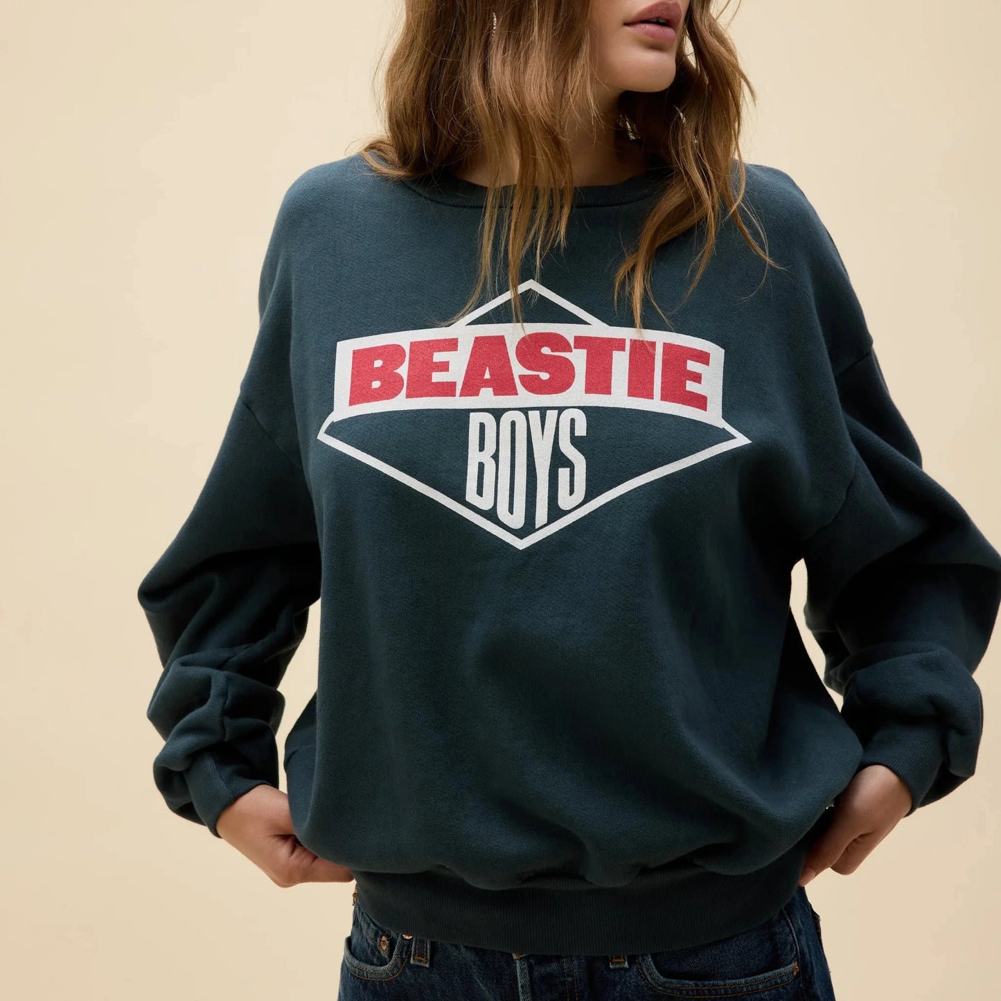 Beastie Boys Logo Crew - Vintage Black
