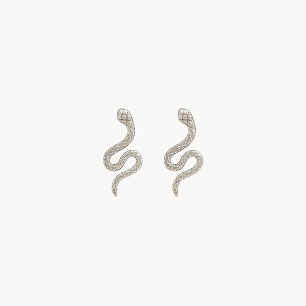 Revival Snake Earrings - Silver