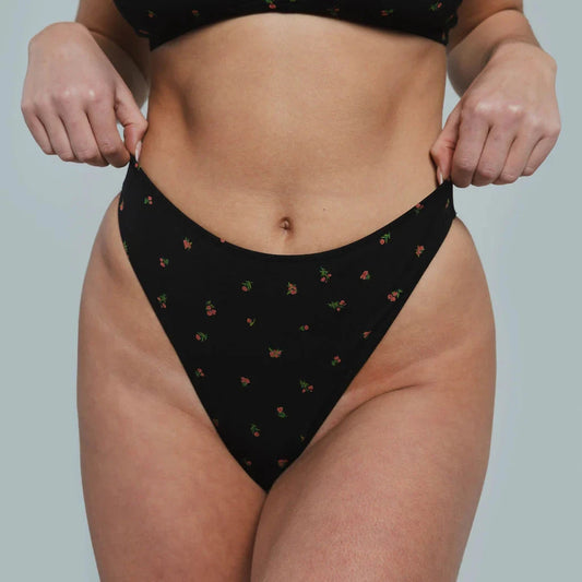 High Rise Thong - Midnight Rose