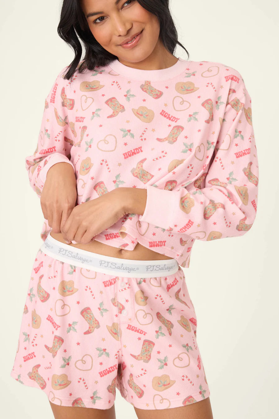 Boyfriend Boxer Shorts Set - Western Holiday