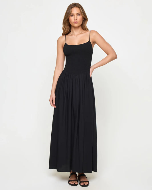 Misha Midi Dress - Black