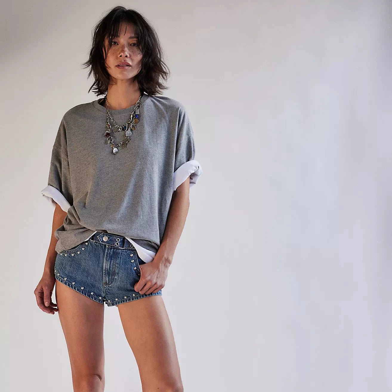 Perfect Oversized Tee - Heather Grey