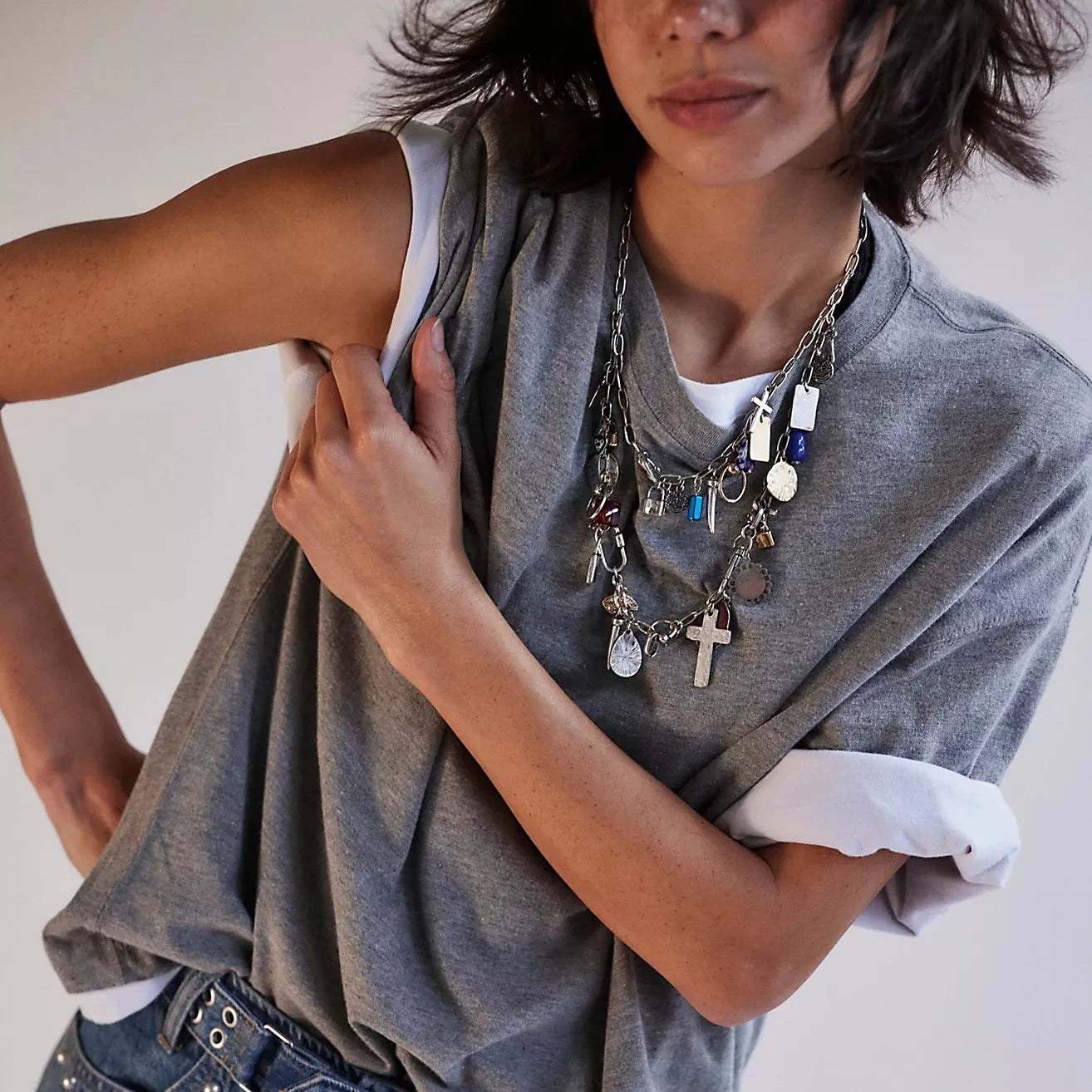 Perfect Oversized Tee - Heather Grey