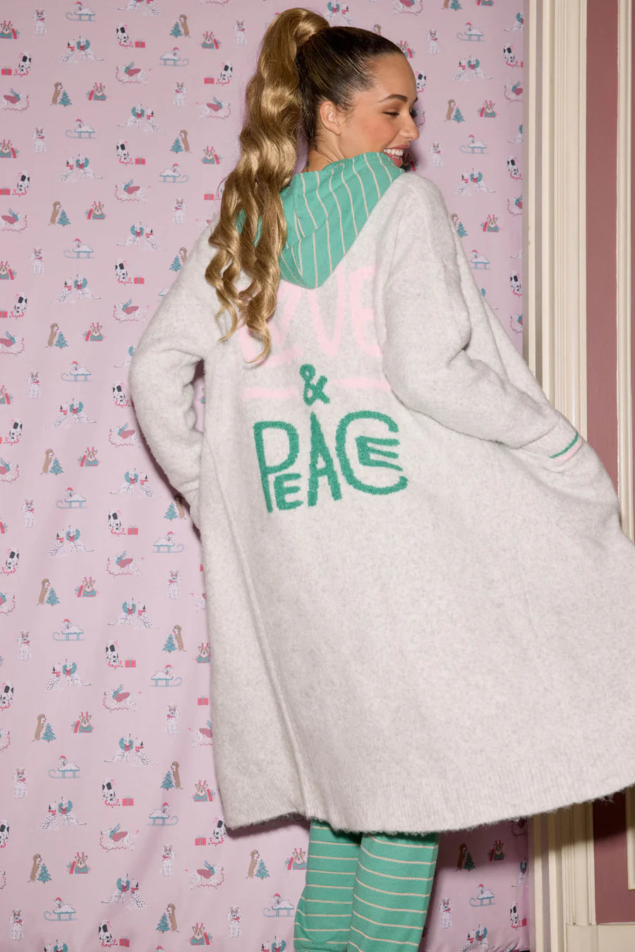Peace & Pawlidays Sweater Cardigan