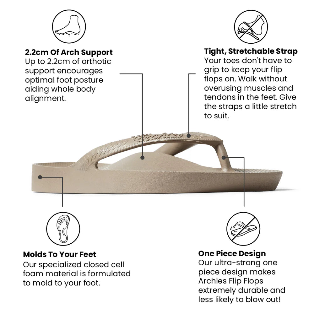 Classic Flip Flops - Taupe