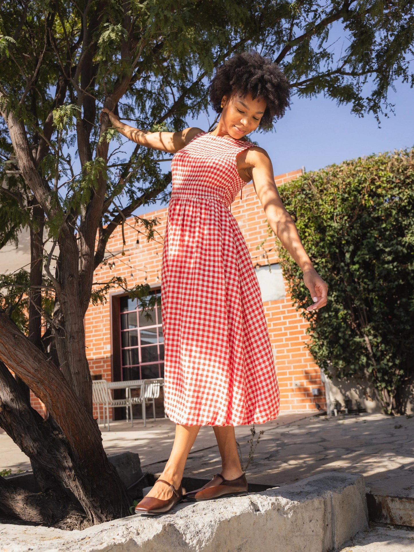 Apple Butter Midi Dress - Red