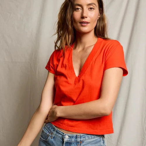 Alanis V Neck - Tomato