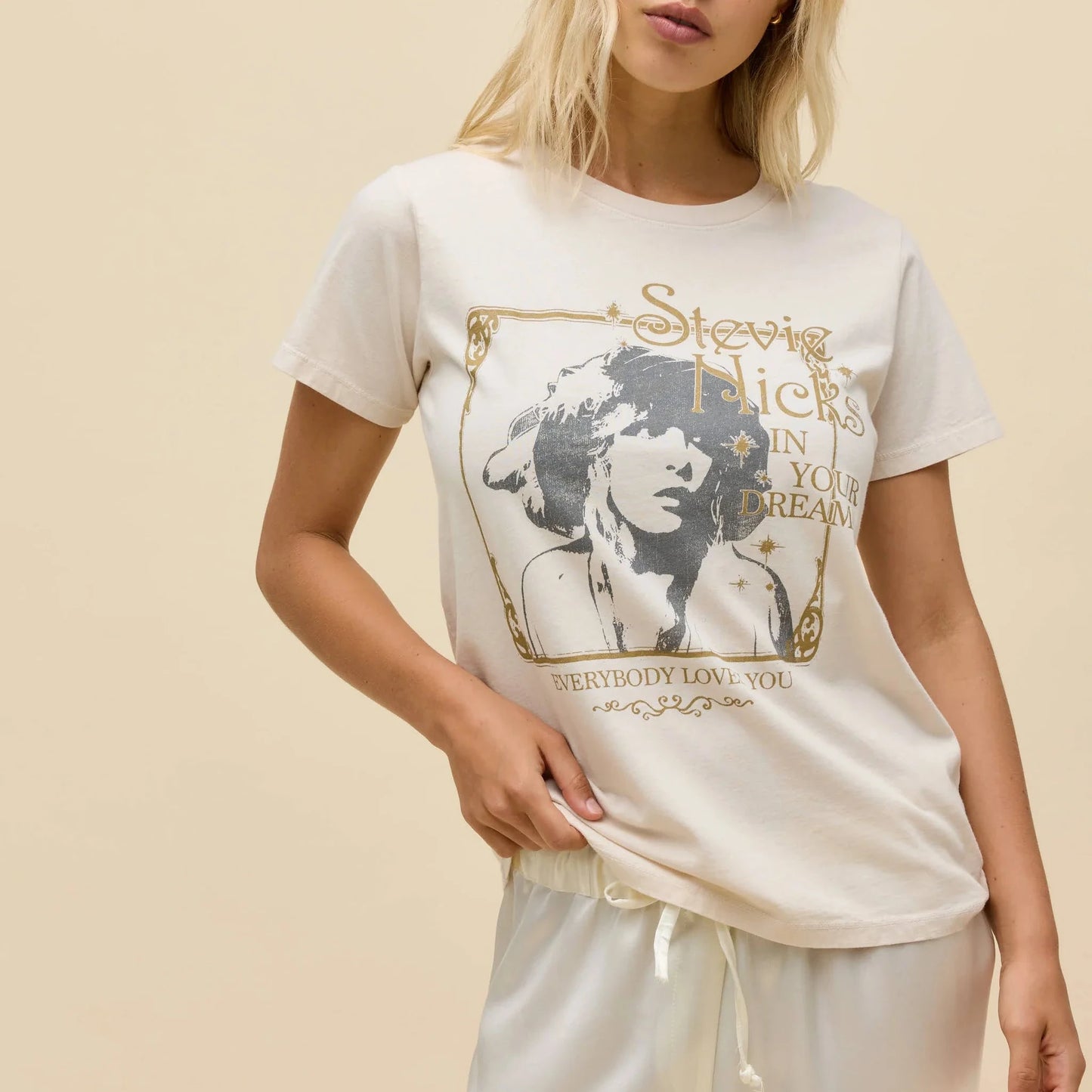 Stevie Nicks In Your Dreams Tee - Dirty White