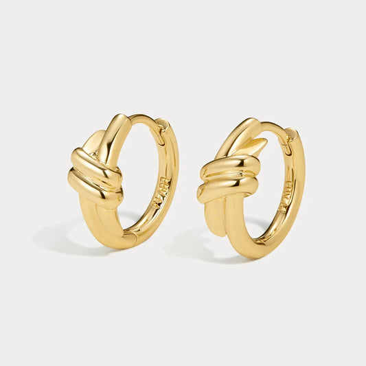 Margaux Knot Hoops - Gold