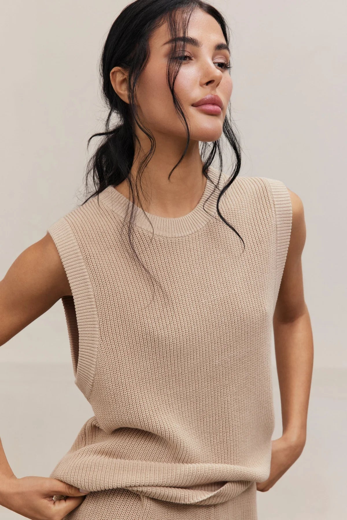 Stella Sleeveless Top - Champagne
