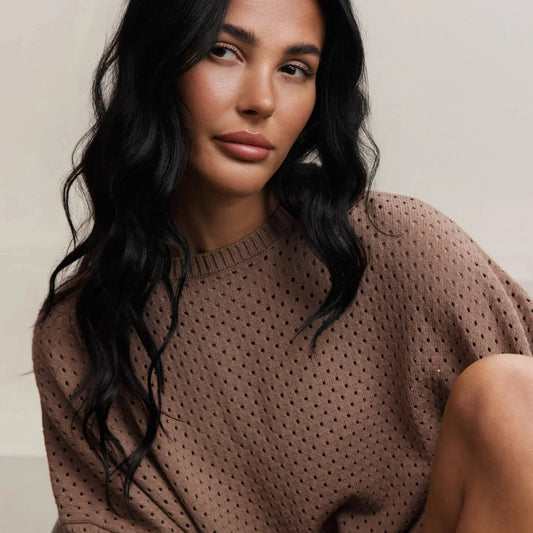 Olly Crochet Sweater - Toffee