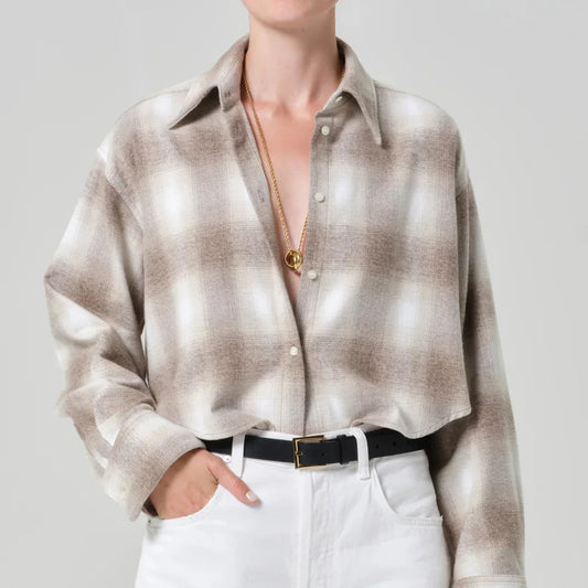 Ana Cropped Shirt - Schiffer Plaid