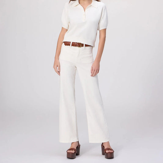 Anessa 31" Wide Leg Jean - Tonal Ecru