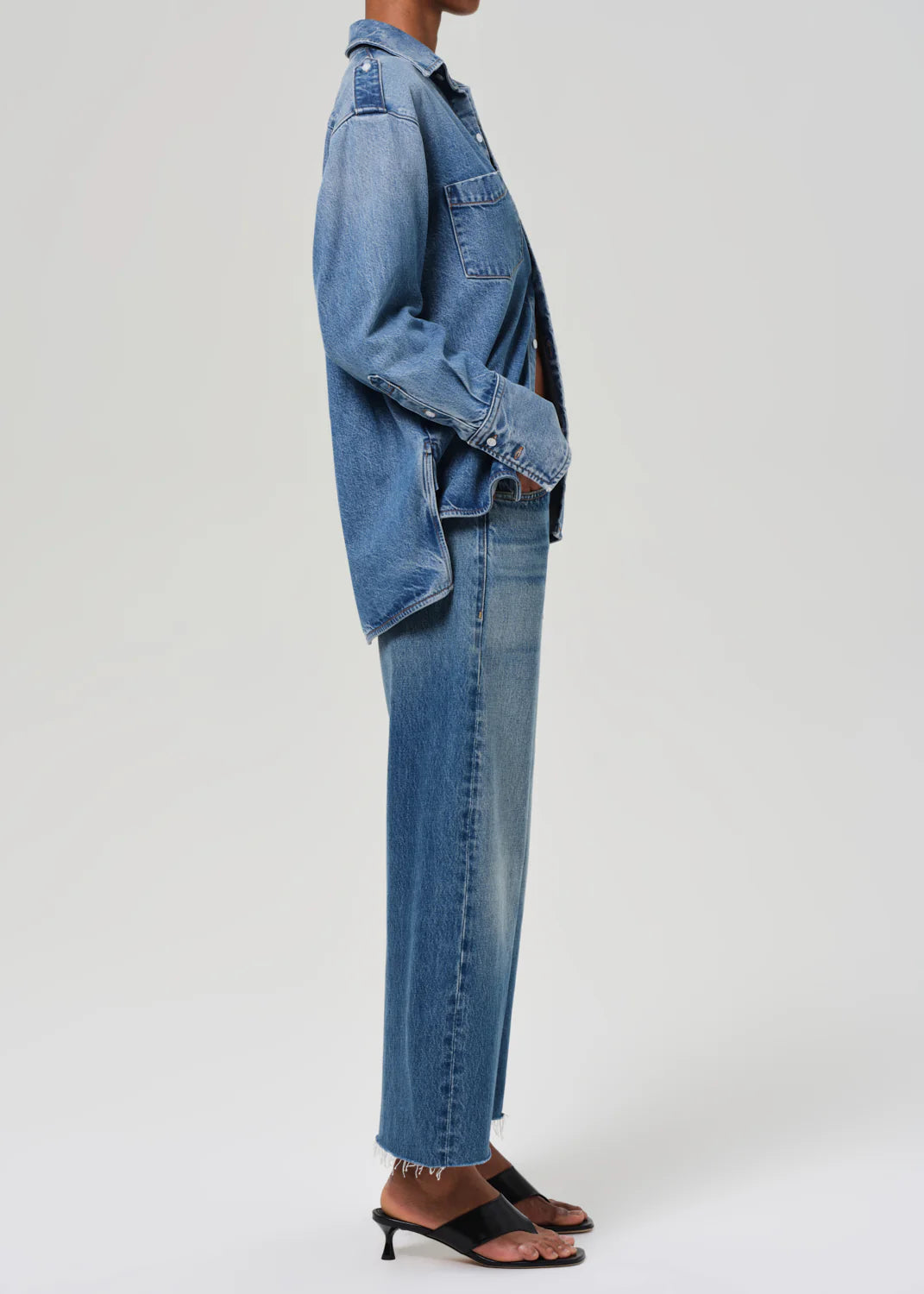 Ayla Raw Hem Crop - Doheny