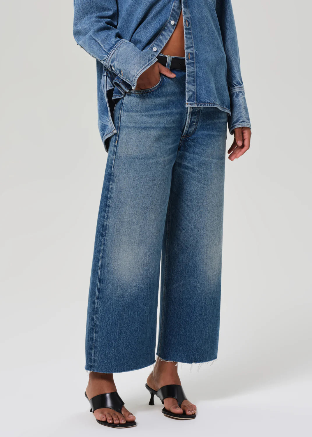 Ayla Raw Hem Crop - Doheny