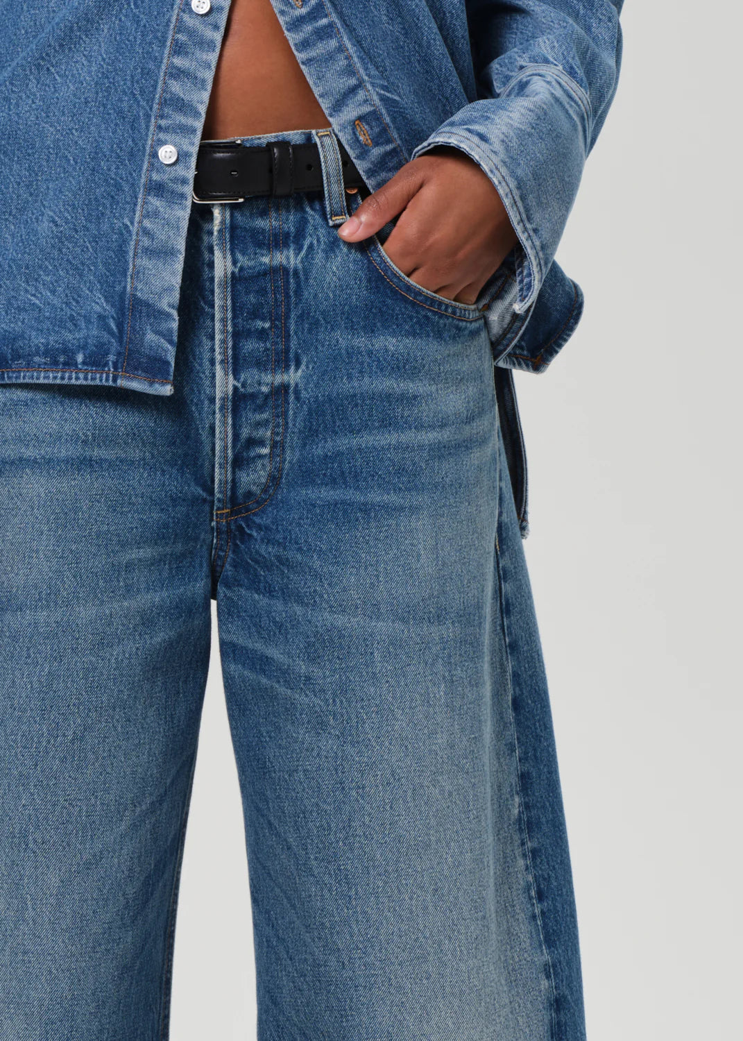 Ayla Raw Hem Crop - Doheny