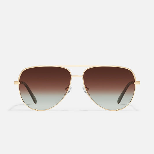 High Key Large - Gold / Brown Polarized