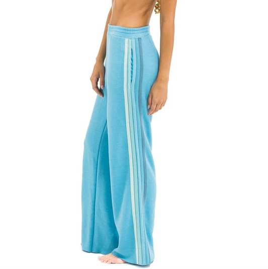 Wide Leg 5 Stripe - Aquamarine / Aqua