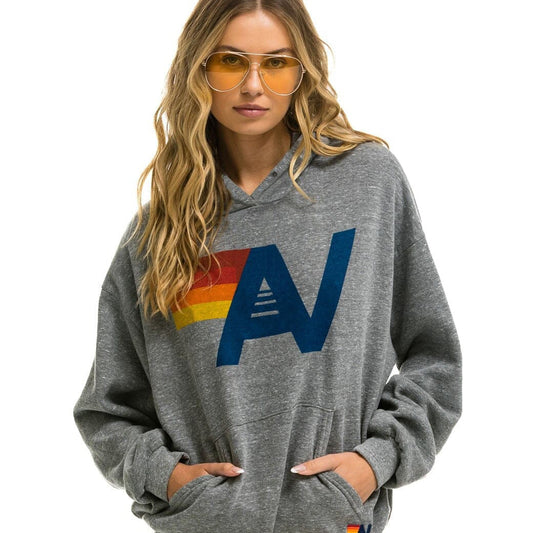 Logo Relaxed Hoodie - Heather Grey