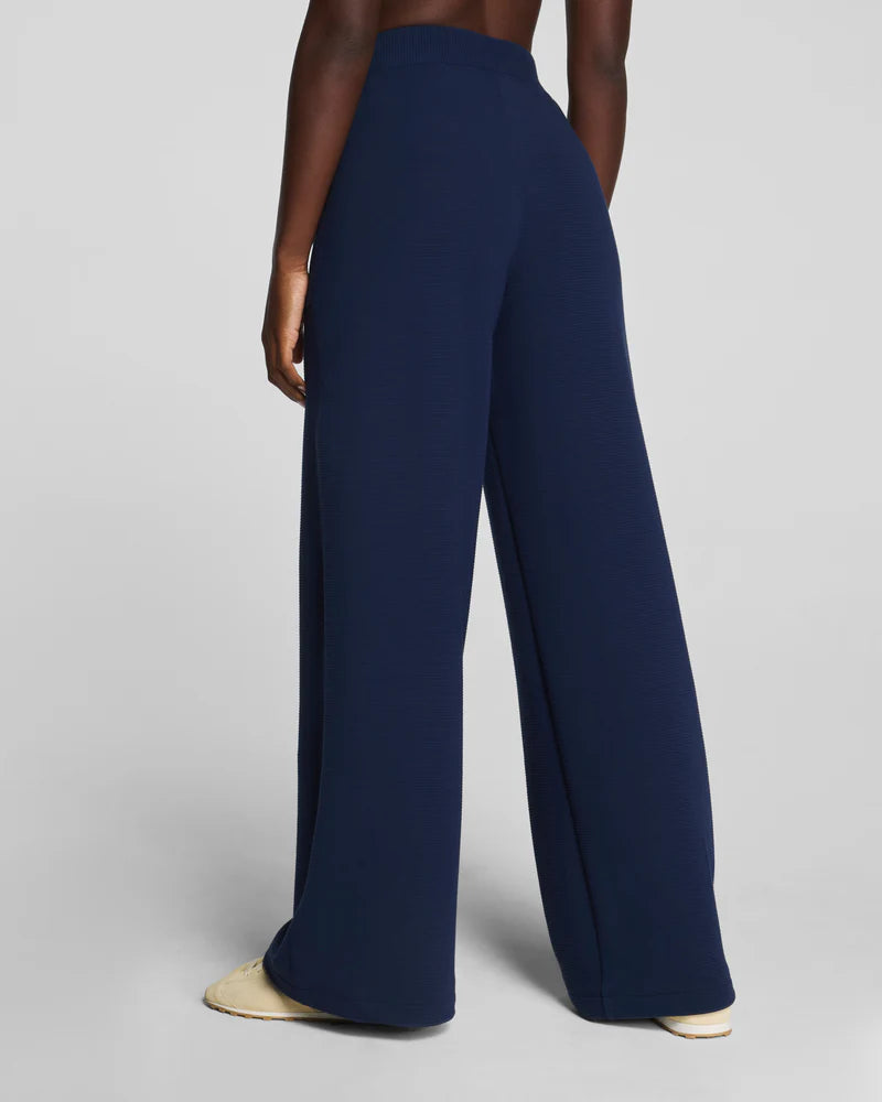 AirEssentials French Rib Wide Leg Pant - Timeless Navy