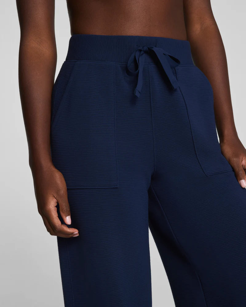 AirEssentials French Rib Wide Leg Pant - Timeless Navy