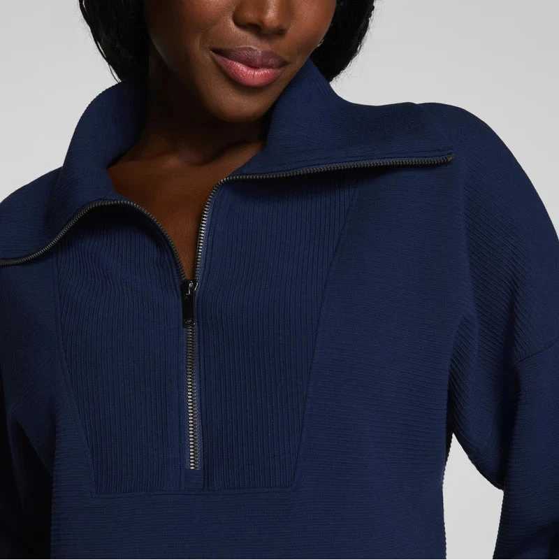 AirEssentials French Rib Half Zip - Timeless Navy
