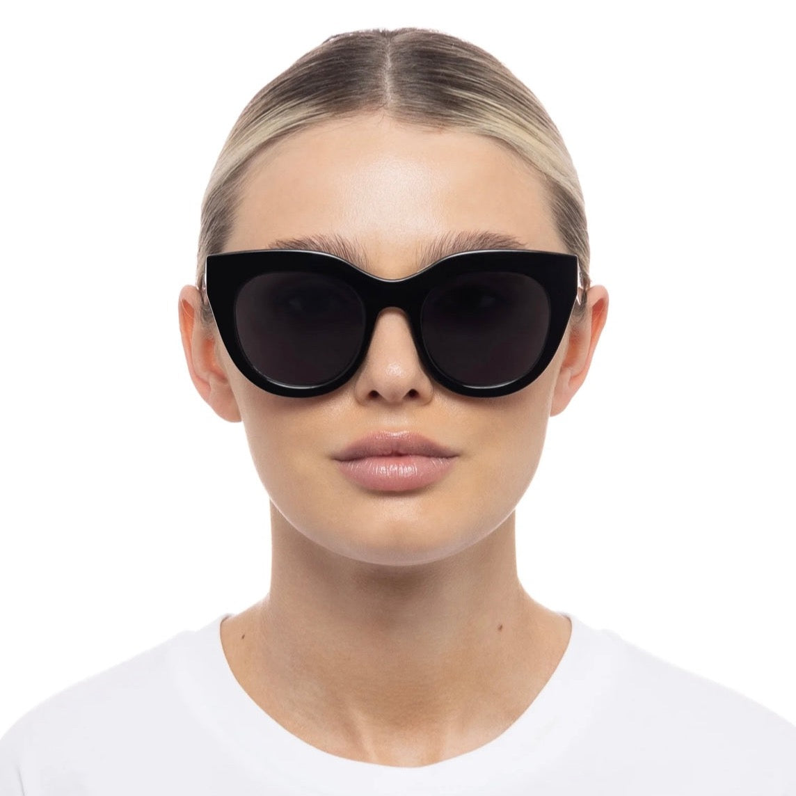 Air Heart Sunglasses - Black Polarized