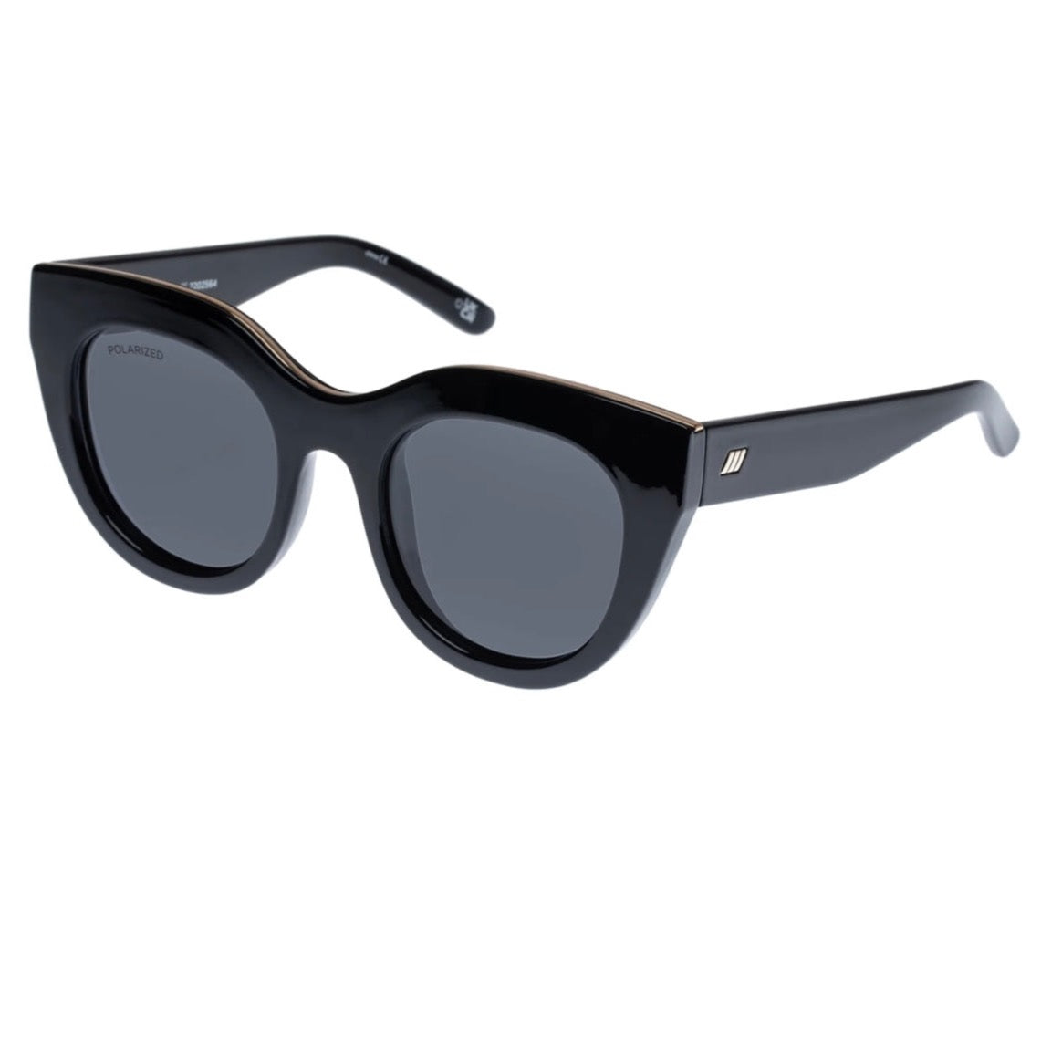 Air Heart Sunglasses - Black Polarized