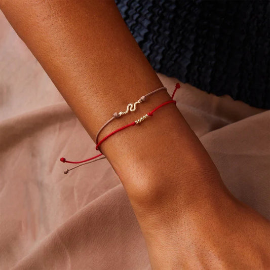 The New Abacus Contemplation Cord Bracelet - Red