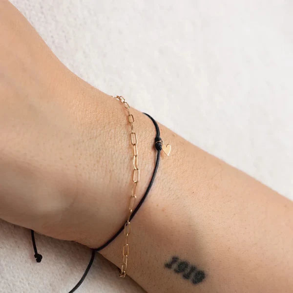 The Deep Love Contemplation Cord Bracelet - Black
