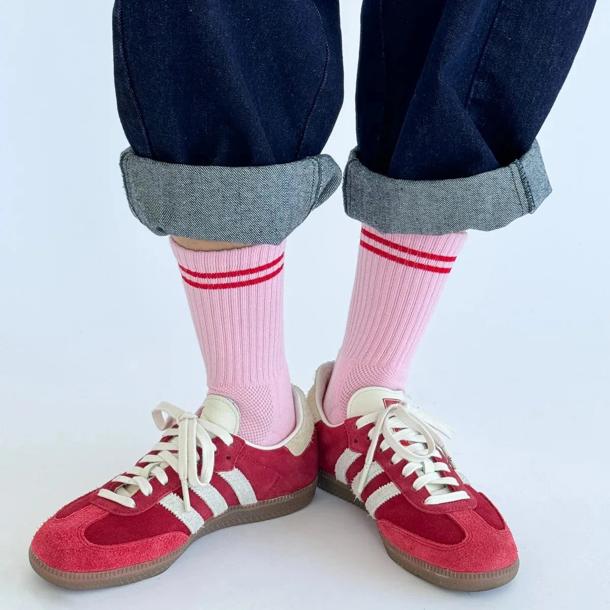 Boyfriend Socks - Amour Pink