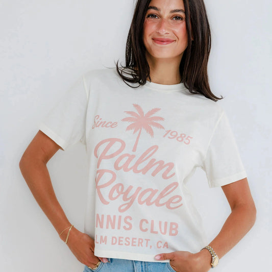 Palm Royale Tennis Tee - Off White