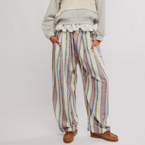 Chambers Laidback Stripe Pant - Ivory Combo