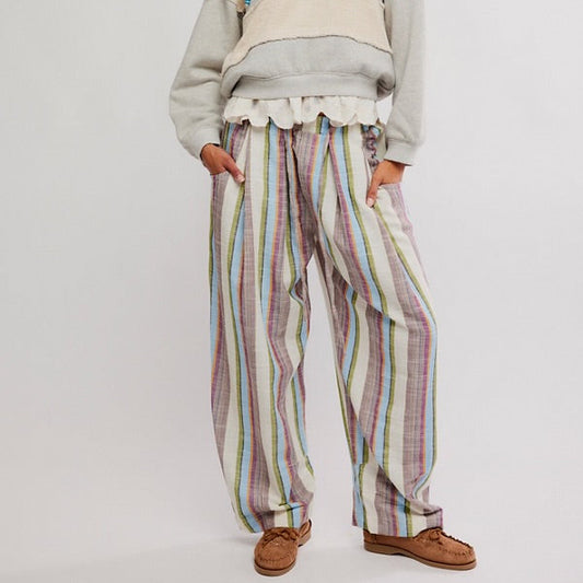 Chambers Laidback Stripe Pant - Ivory Combo