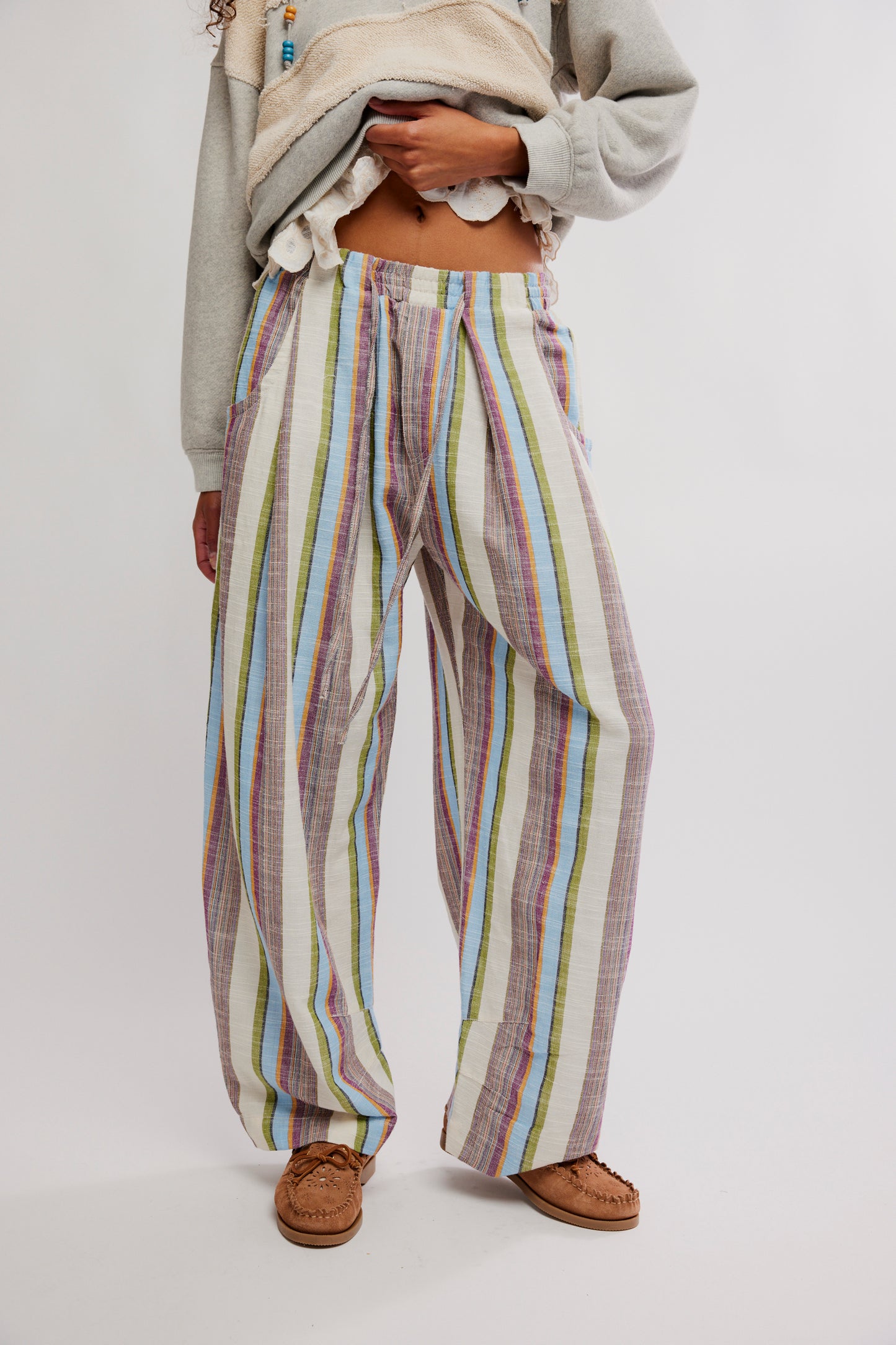 Chambers Laidback Stripe Pant - Ivory Combo