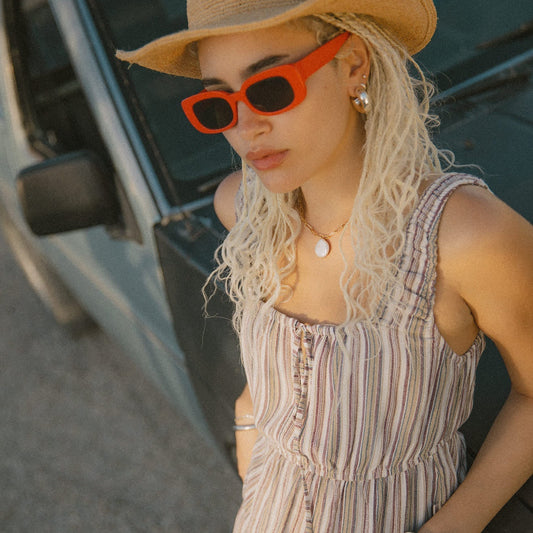 Abigail Tie Top - Robust Red Stripe