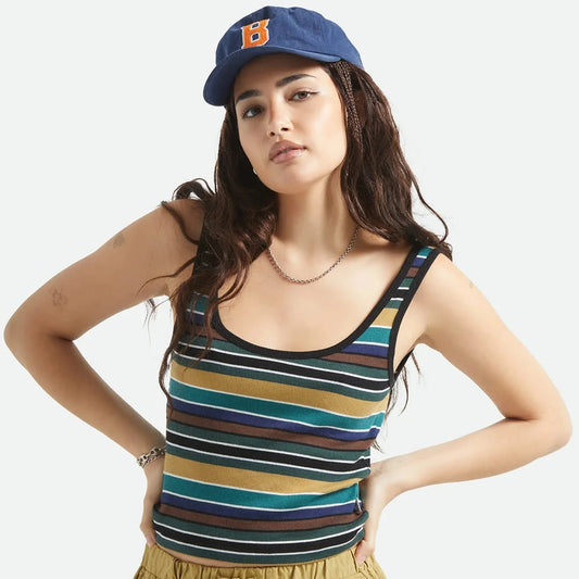 Ringer Tank - Multi Retro Stripe