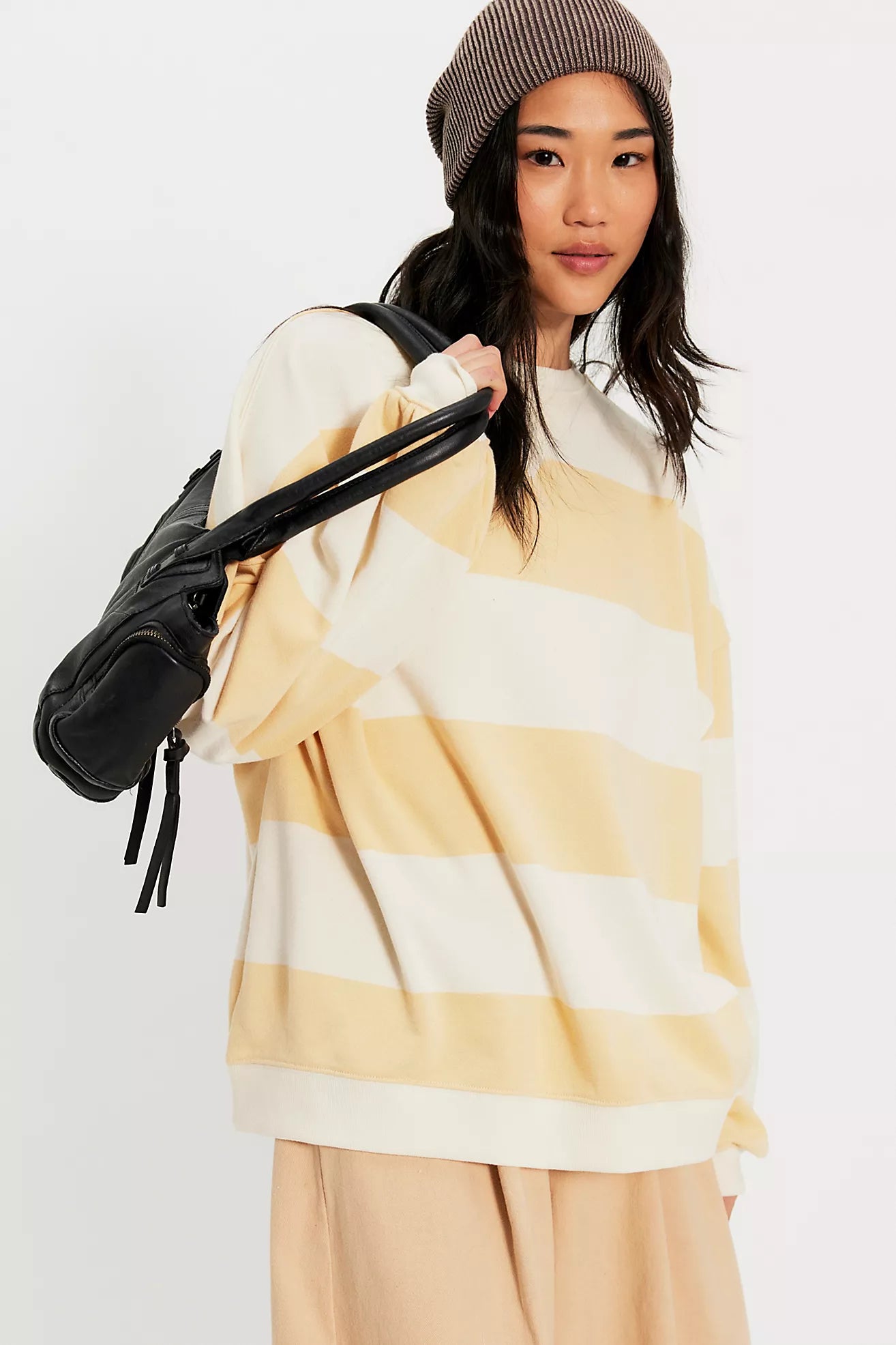 Classic Striped Oversized - Apricot