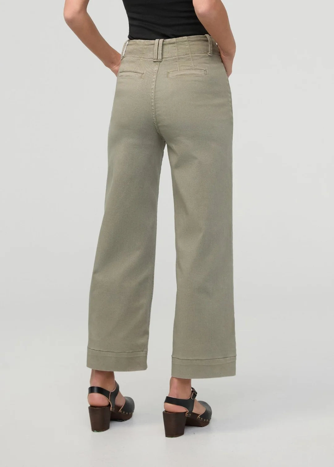 FlexTwill High Rise Trouser - Light Olive