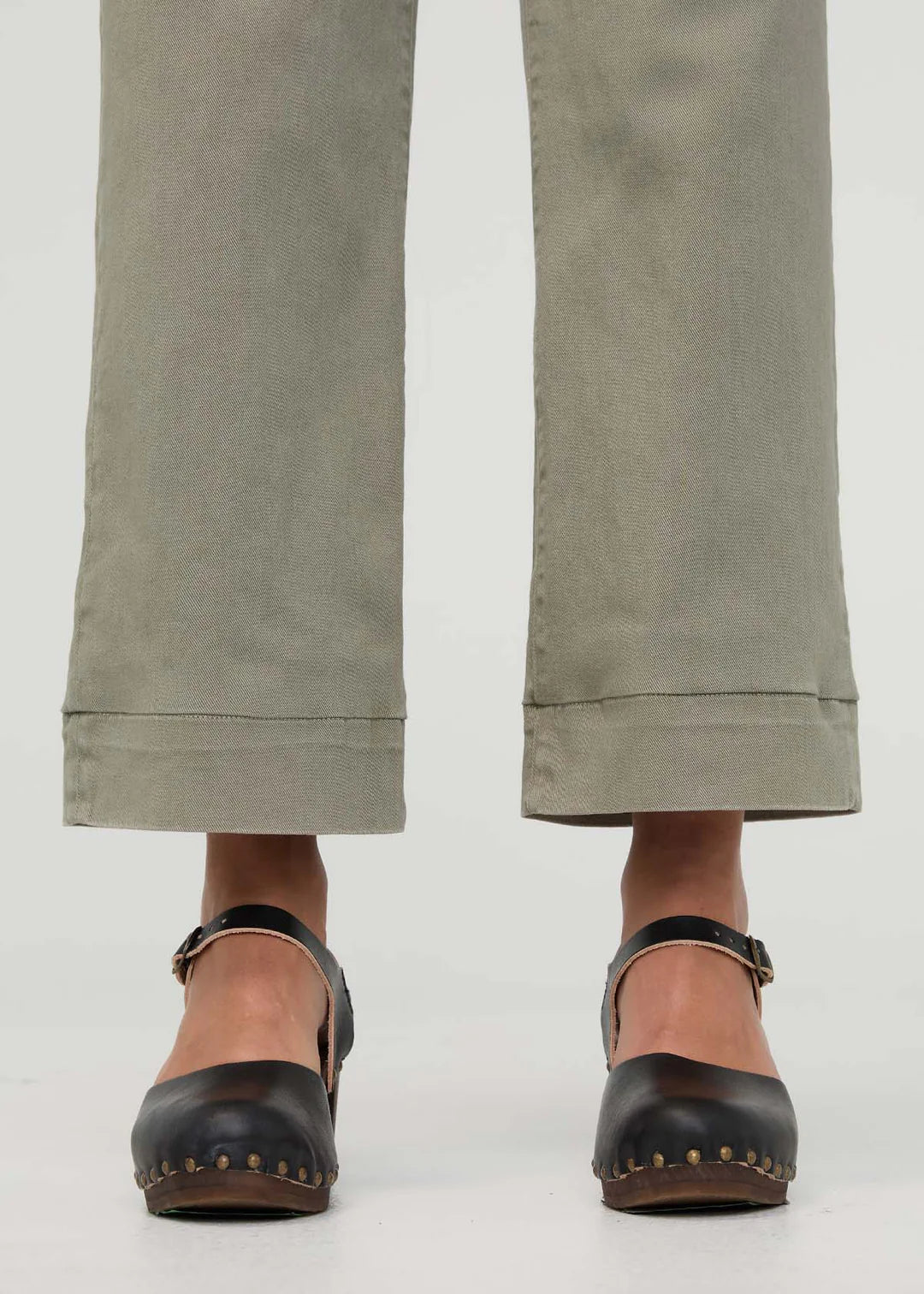 FlexTwill High Rise Trouser - Light Olive