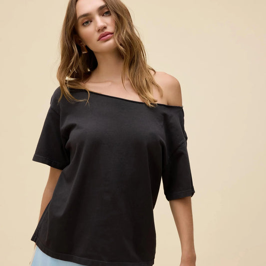Off The Shoulder Tee - Reactive Black