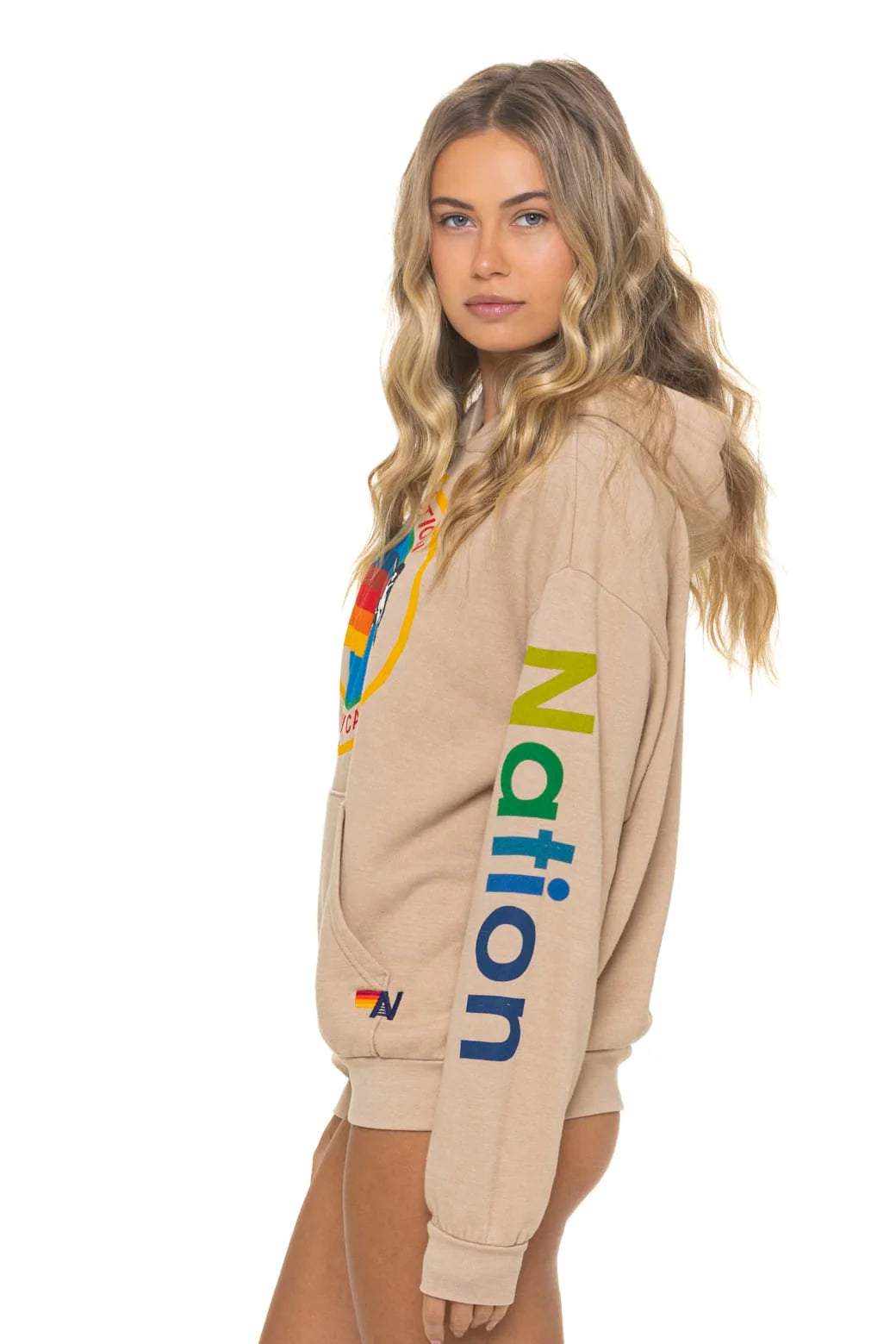 Aviator Nation Relaxed Hoodie - Sand