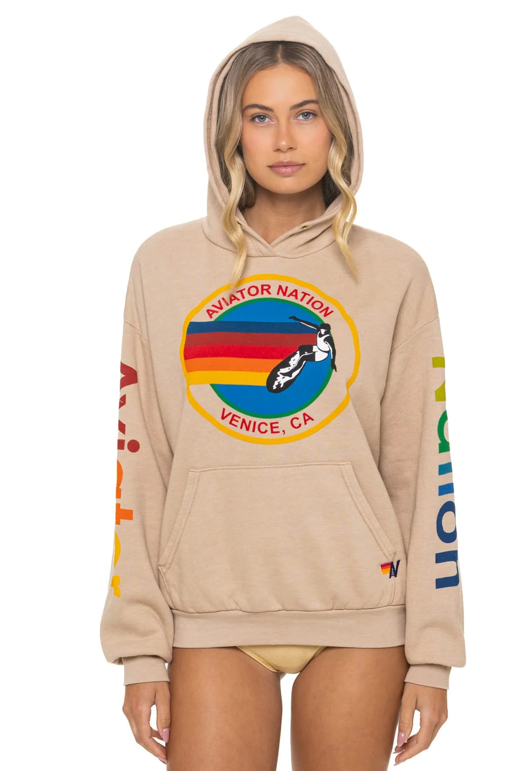 Aviator Nation Relaxed Hoodie - Sand