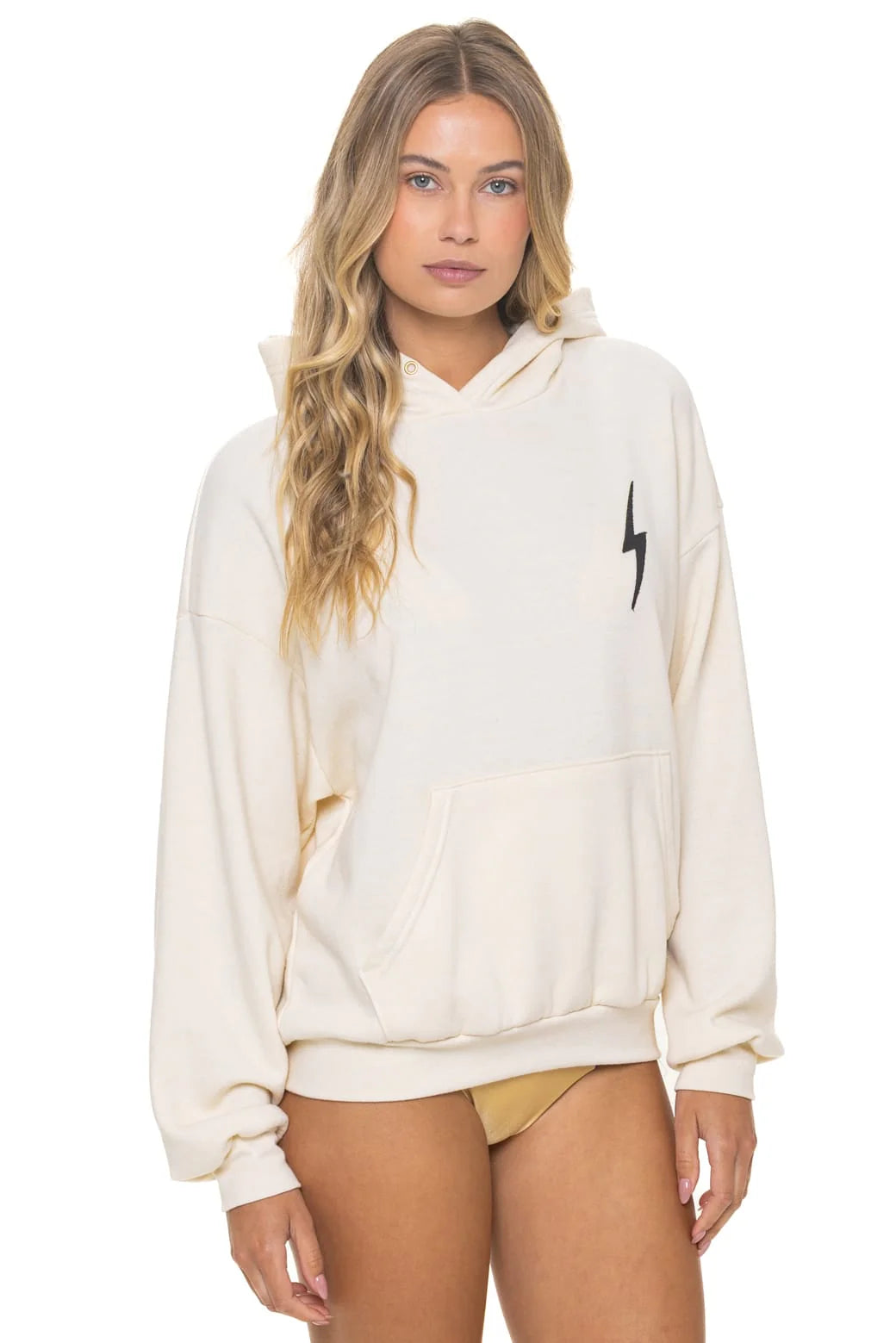 Bolt Stitch Hoodie Relaxed - Vintage White