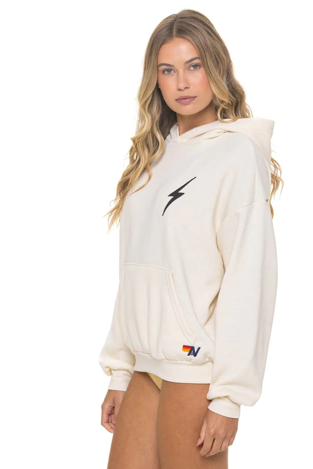 Bolt Stitch Hoodie Relaxed - Vintage White