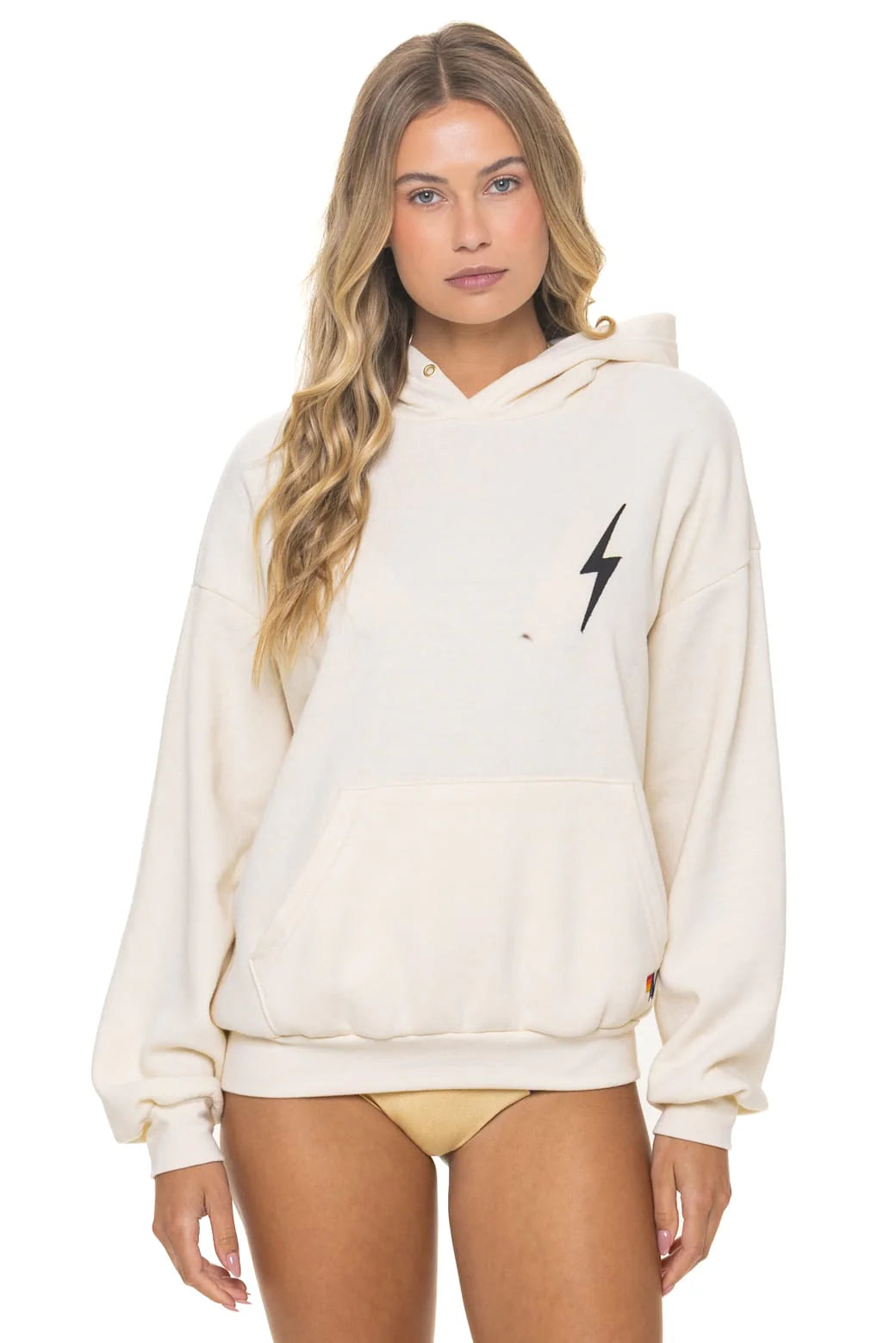 Bolt Stitch Hoodie Relaxed - Vintage White