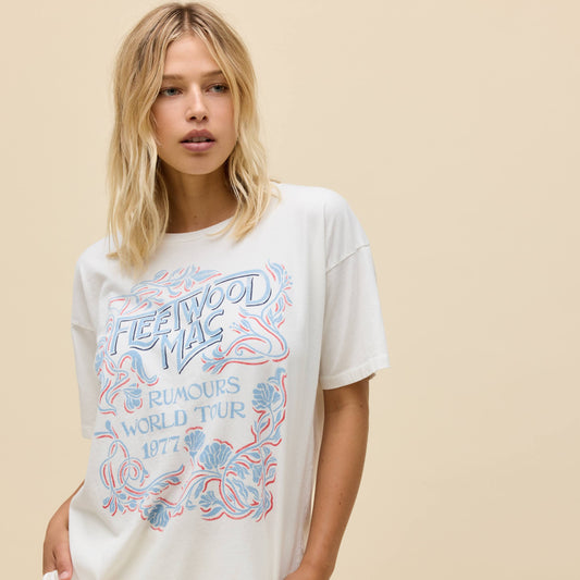 Fleetwood Mac 77 Merch Tee - Vintage White