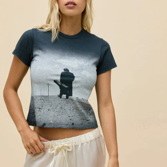 Johnny Cash Silhouette Tee - Vintage Black